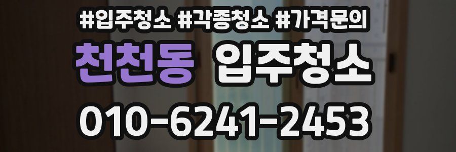 천천동 이사청소