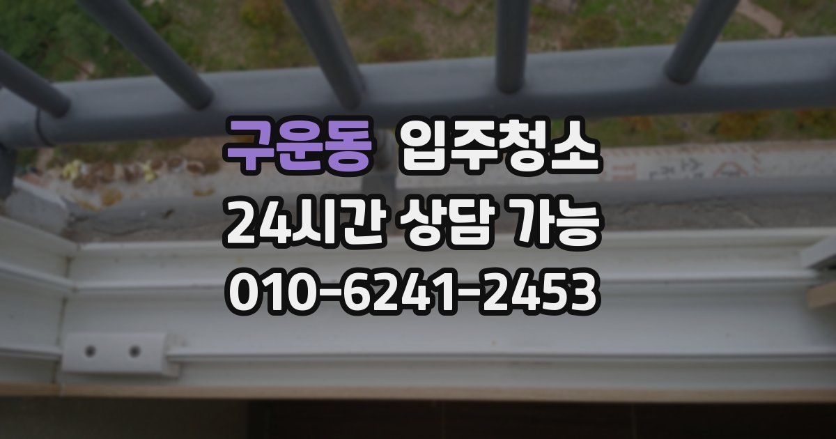 구운동 입주청소