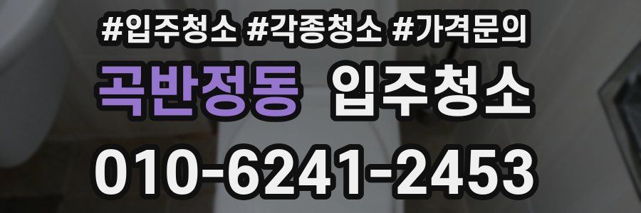 곡반정동 이사청소