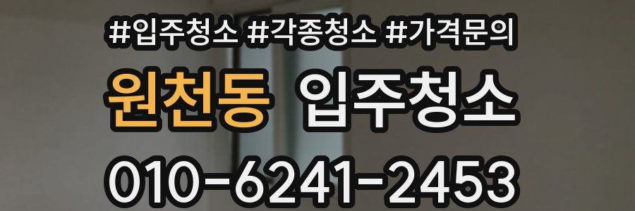 원천동 이사청소