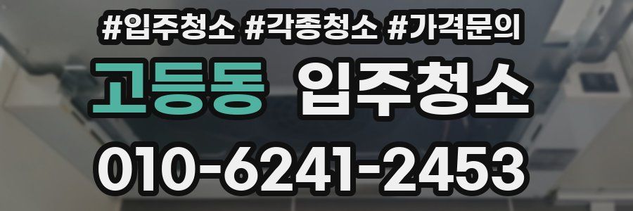 고등동 이사청소