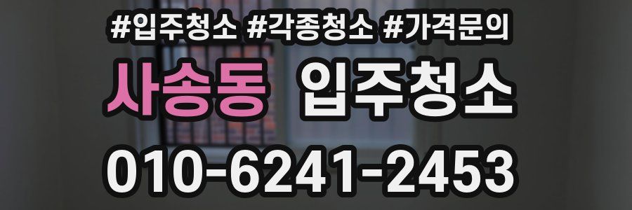 사송동 이사청소