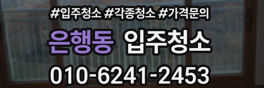 은행동 이사청소