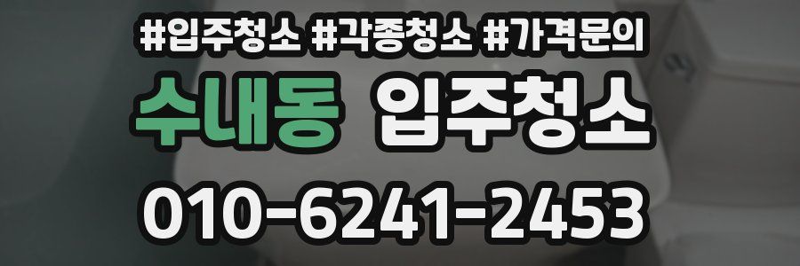 수내동 이사청소