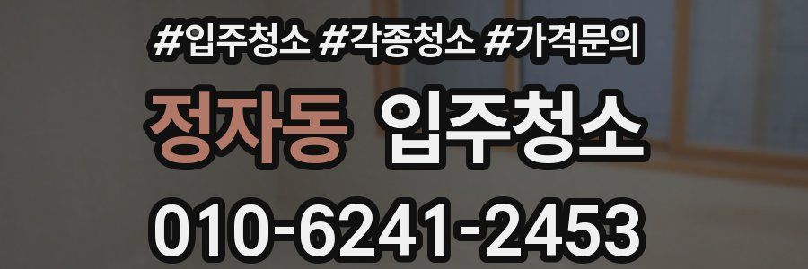 정자동 이사청소