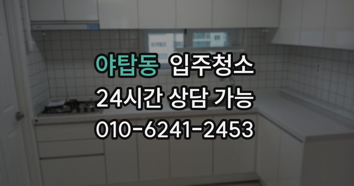 야탑동 입주청소