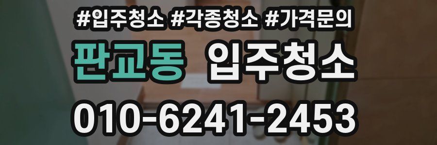 판교동 이사청소