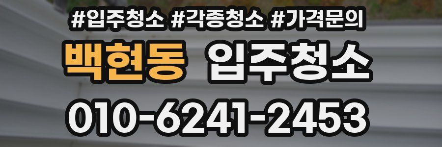 백현동 이사청소