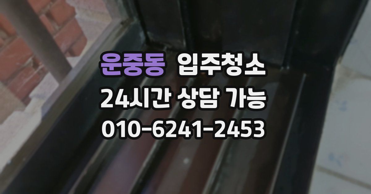 운중동 입주청소