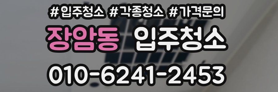 장암동 이사청소