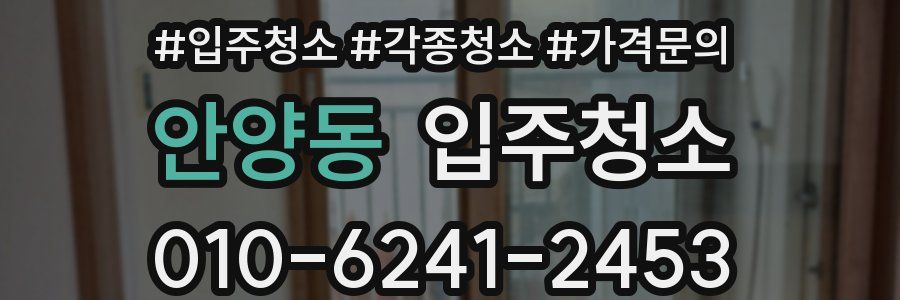 안양동 이사청소