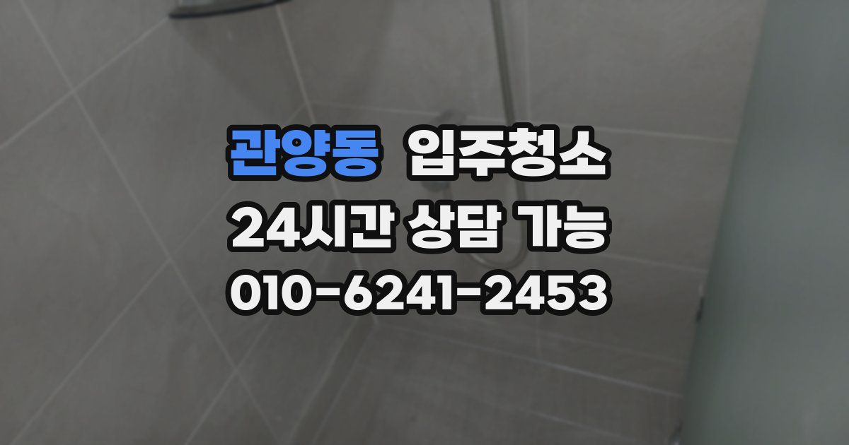 관양동 입주청소