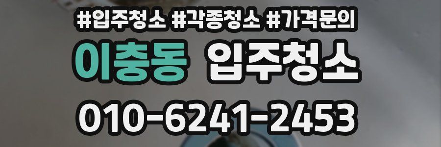 이충동 이사청소