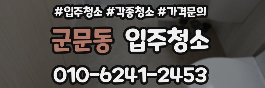 군문동 이사청소