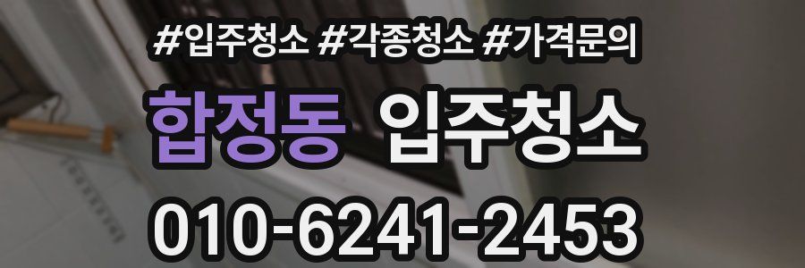 합정동 이사청소