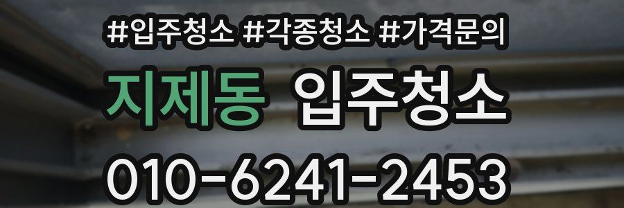 지제동 이사청소