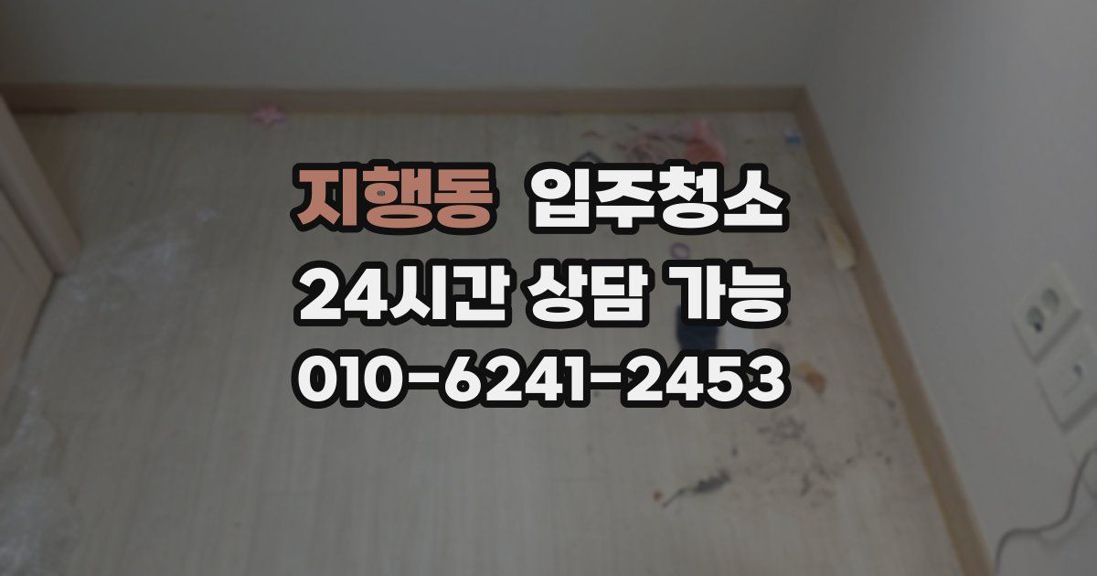 지행동 입주청소