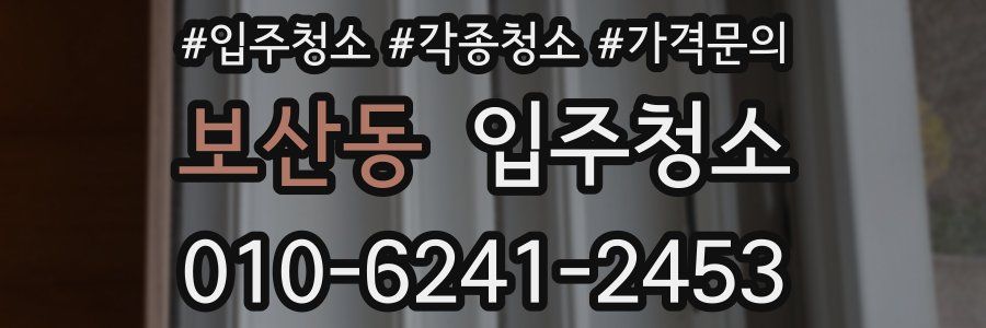 보산동 이사청소