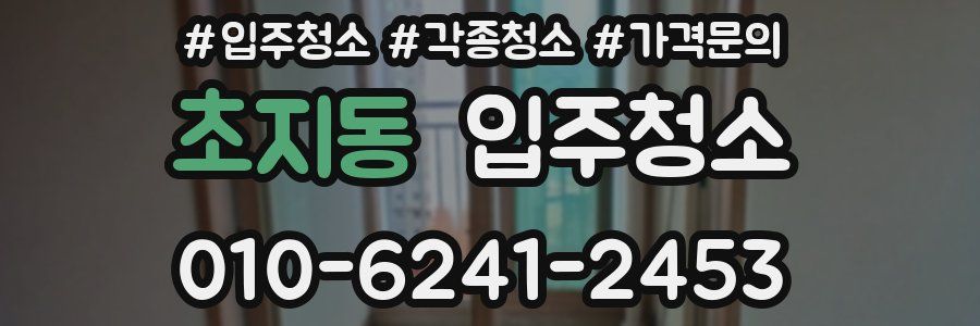 초지동 이사청소