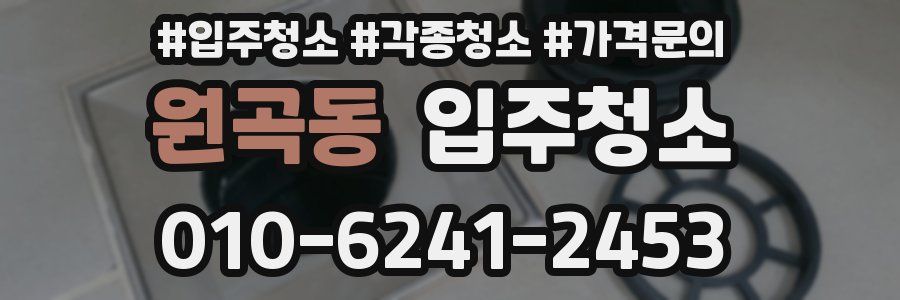 원곡동 이사청소