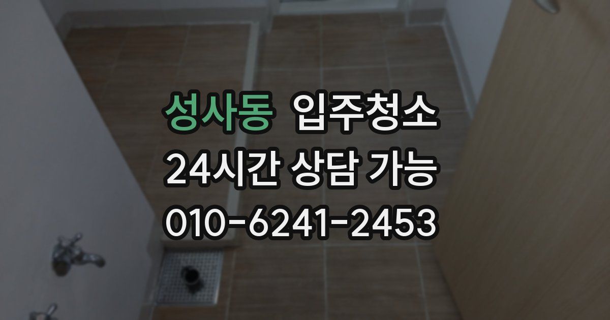 성사동 입주청소