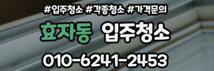 효자동 이사청소