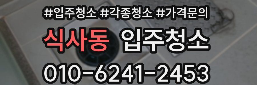 식사동 이사청소