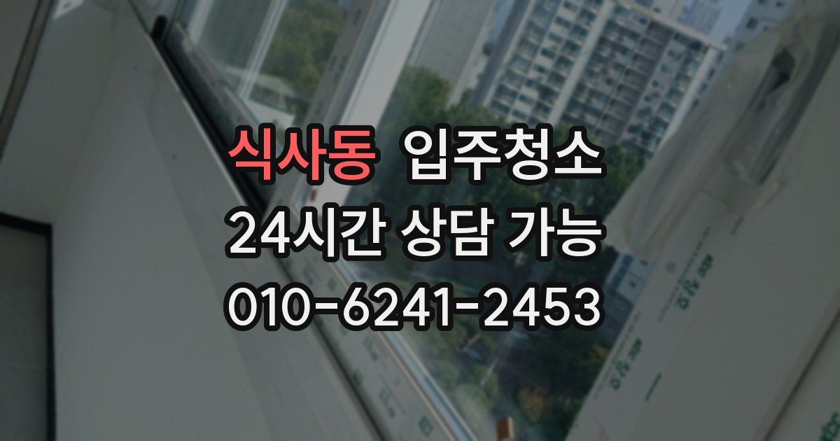 식사동 입주청소