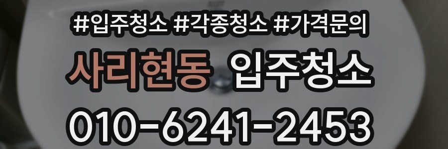 사리현동 이사청소