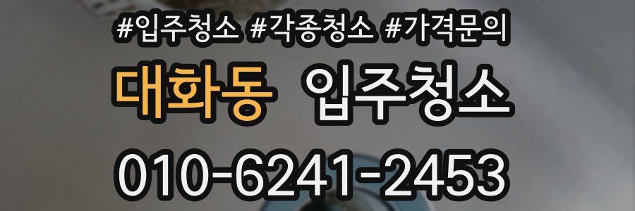 대화동 이사청소