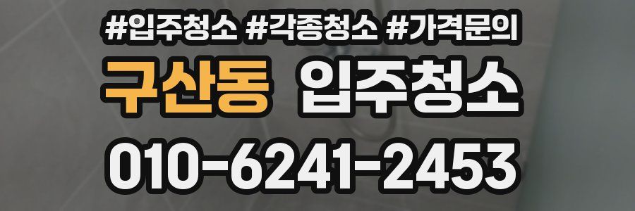 구산동 이사청소