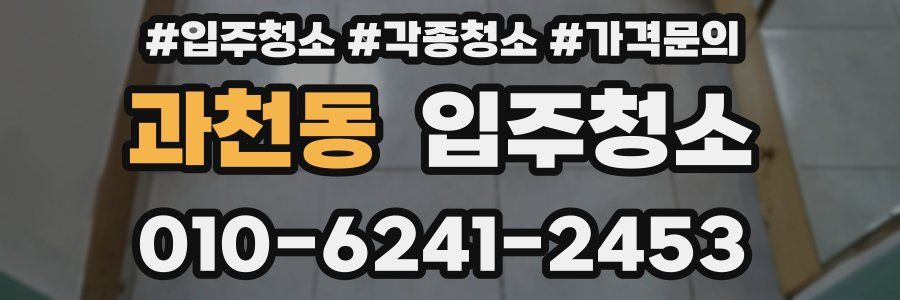 과천동 이사청소