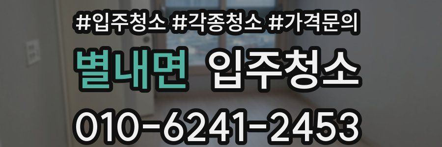 별내면 이사청소