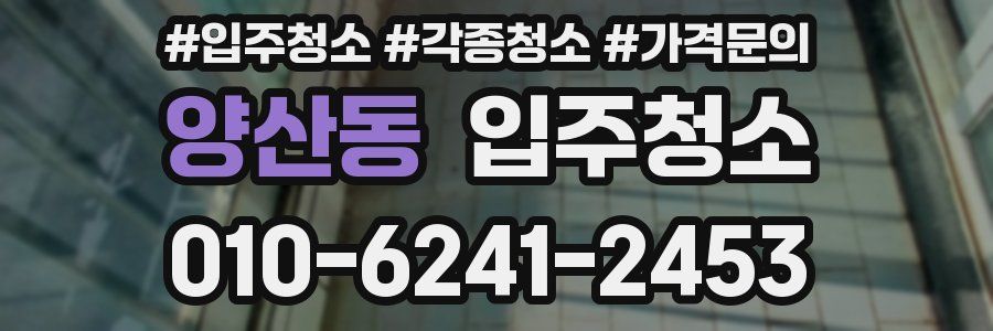 양산동 이사청소