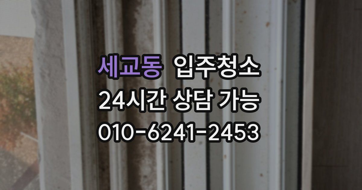 세교동 입주청소
