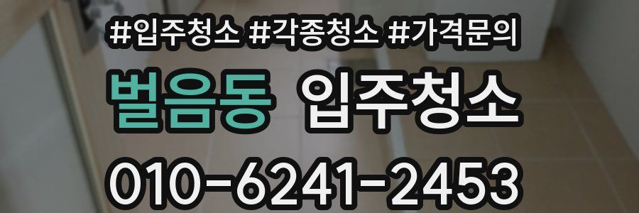 벌음동 이사청소