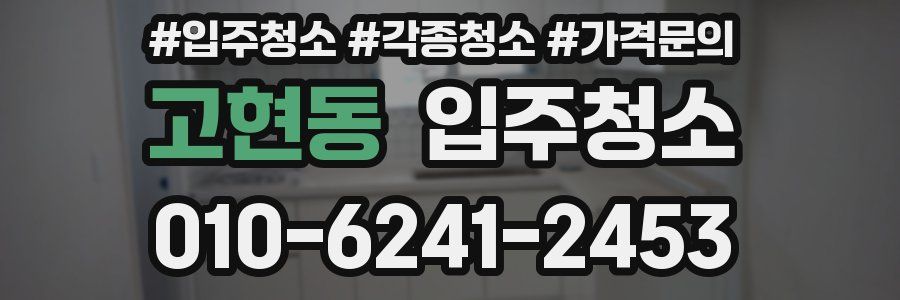 고현동 이사청소