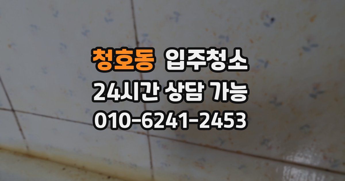 청호동 입주청소