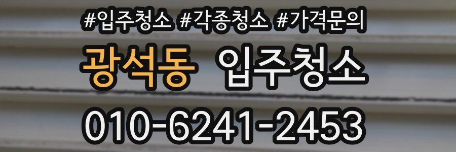 광석동 이사청소