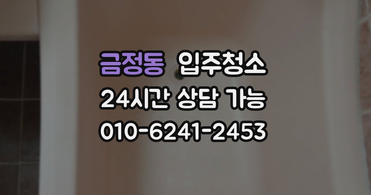 금정동 입주청소