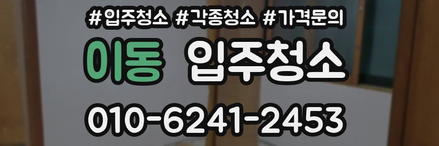 이동 이사청소