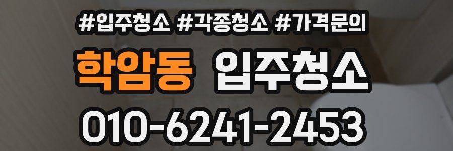 학암동 이사청소