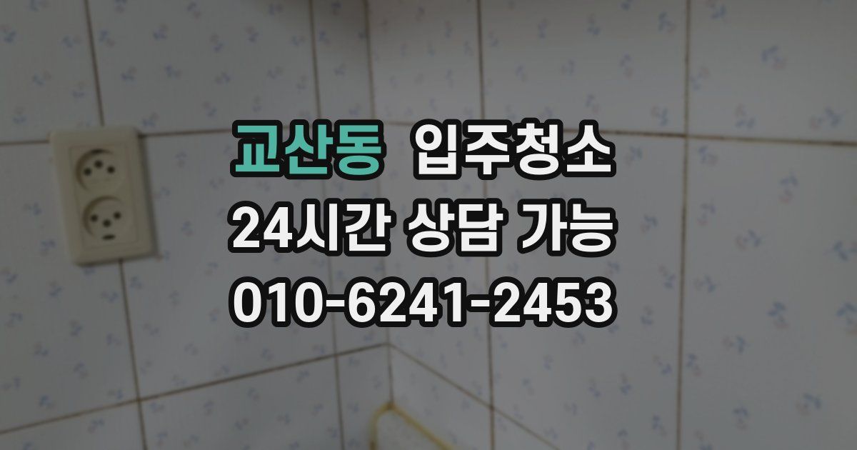 교산동 입주청소