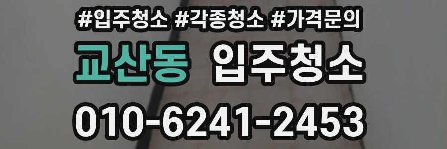 교산동 이사청소