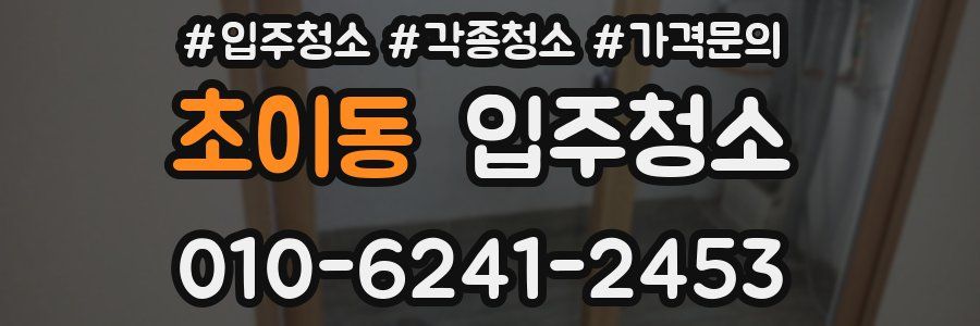 초이동 이사청소