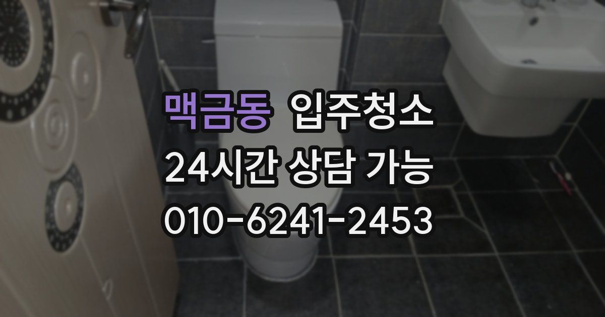 맥금동 입주청소