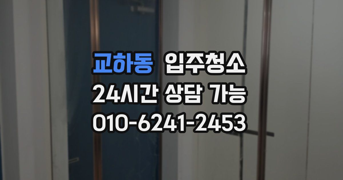 교하동 입주청소