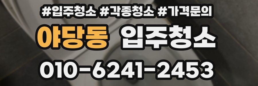 야당동 이사청소