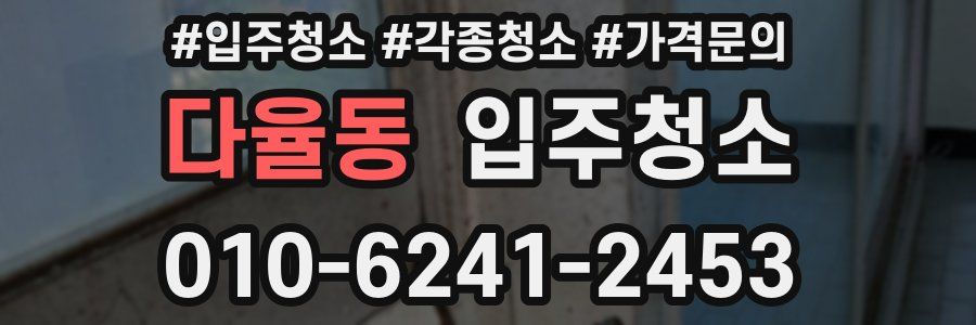 다율동 이사청소