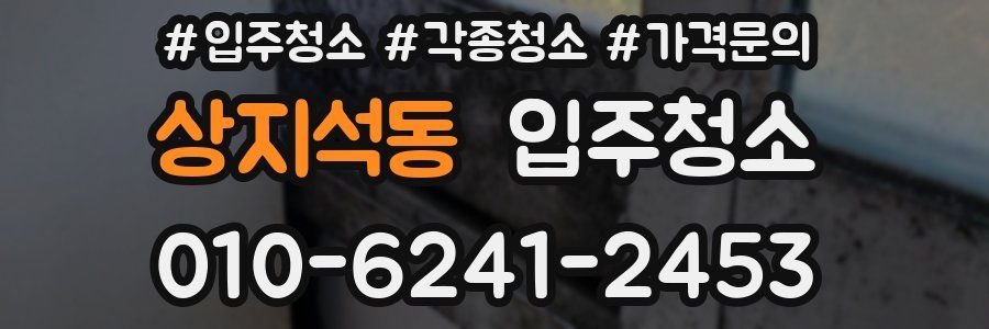 상지석동 이사청소